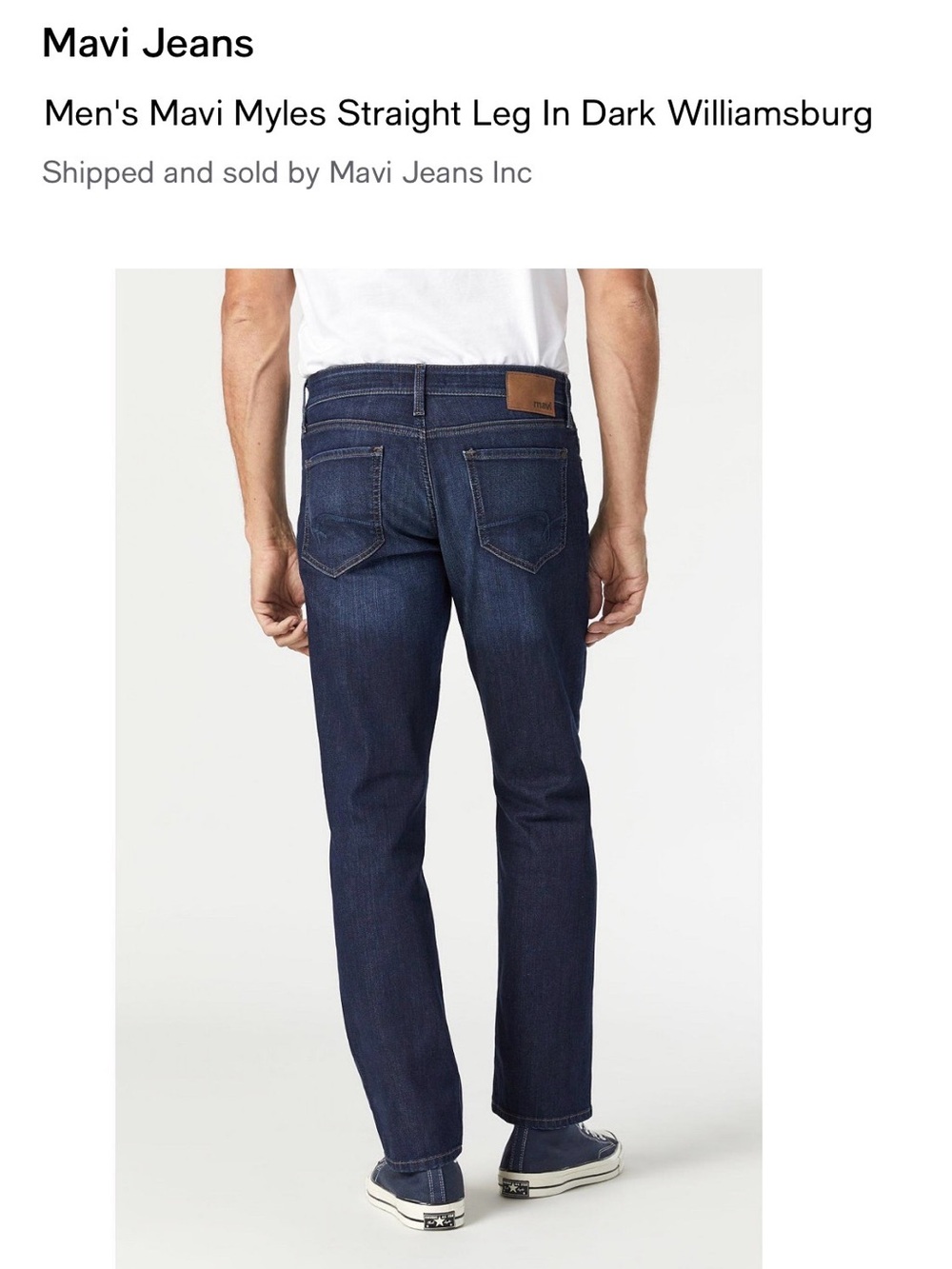 Mavi Men's Straight Leg Jeans - Dark Blue